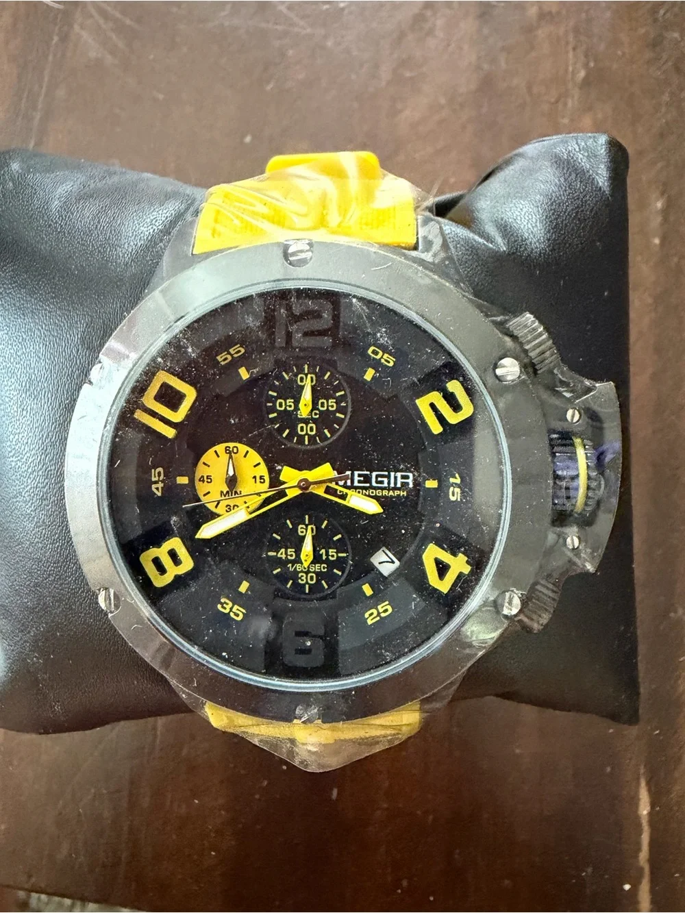 MEGIR Bold Sport Chronograph Watch in Yellow & Black